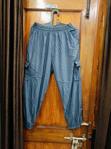 Stylish Blue Cargo Pants Unisex Wear