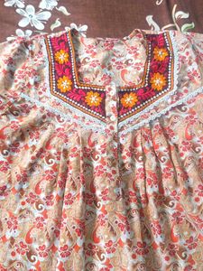 Floral Embroidered Cotton Nightgown