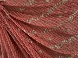 Red Embroidered Saree