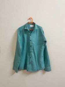 Men’s Teal Blue Formal Shirt – Full Sleeves
