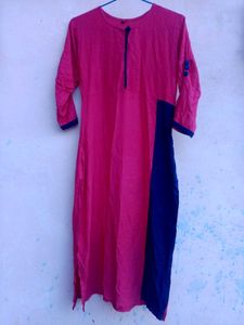Pink Straight Kurta