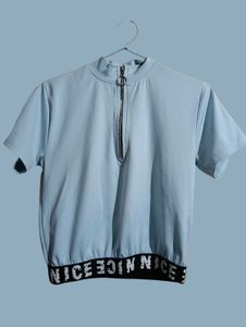 Crop Top With Class Front Chain