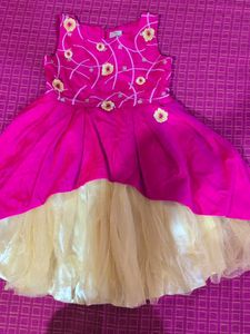 Cute Pink & Cream Dress