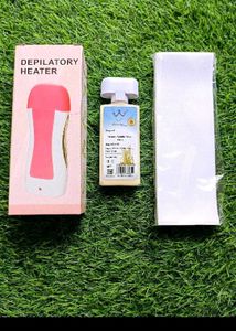 Waxing Kit With Heater And Wax Strip
