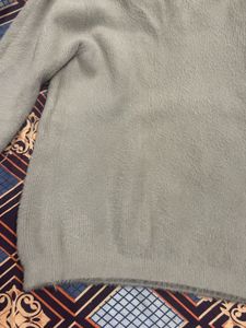 Beige Knit Mock Neck Sweater