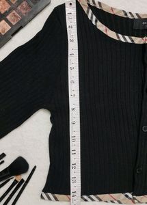 Crop Black Trendy Jacket And Top