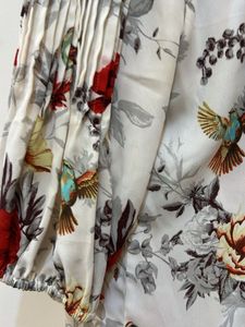 Floral Print Tie Neck Top