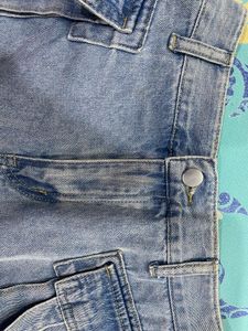 Denim Cargo Mini Skirt