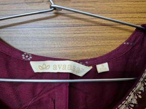 Maroon kurthi festive wear