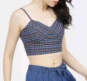 Unused Blue Crop Top