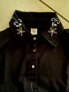 Black Embellished Co-ord Set