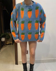 Carrot Pattern Sweater