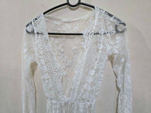 White Lace Maxi Cover-Up