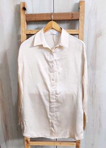 Elegant Beige Button-Down Shirt size-38-39-L