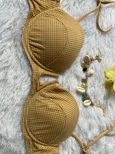 Padded Gathered Bikini Top