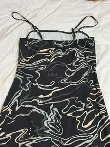 Tokyo Talkies Black Abstract Printed