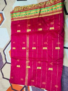 Bandhani Print Maroon Saree