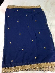 Nevy Blue Kurta With Lehenga And  Dupatta
