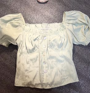 Mint Colour Crop Top