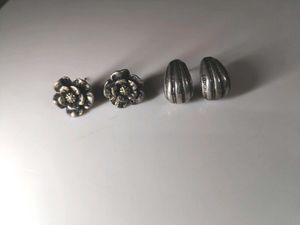 Vintage Silver Tone Earring Bundle