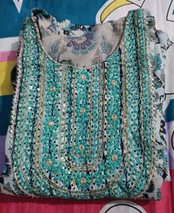 Floral Print Anarkali Kurti
