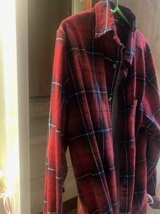 Pull&amp;bear Red Plaid Flannel Shirt