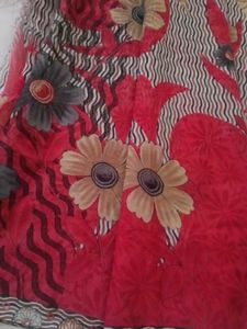 Floral Print Saree - new