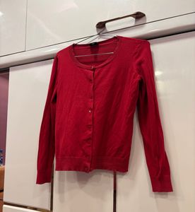 LIGHT RED CARDIGAN - SMALL