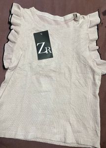 ZR Ruffle Sleeve Top Free Size M/L