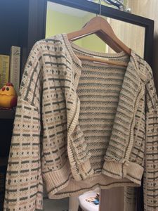 Patterned Knit Cardigan