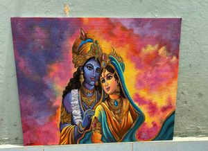 Radha Krishna Canvas Painting 16×20 Inches
