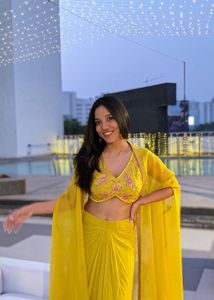 Lime Yellow Embroidered Set