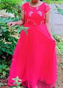 💗Cute Pink Flower gown 💗🎀