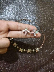 Fushion Choker And Earings Set