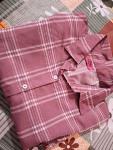 Dusty Rose Plaid Button-Down