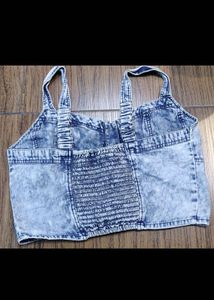 H&amp;M Denim Crop Top