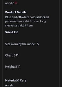 Myntra stylish Blue Knit Sweater