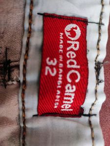 Semi Baggy Fit Jogger , Cargo Pant  Red Camel