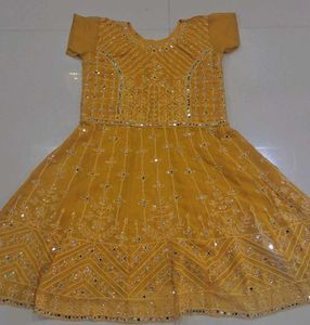 Yellow Ethnic Sharara Suit
