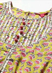 Girls Lime Green &amp; Pink Floral Sharara Se