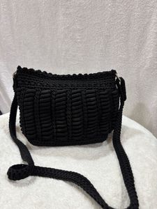 Black Crochet Bag
