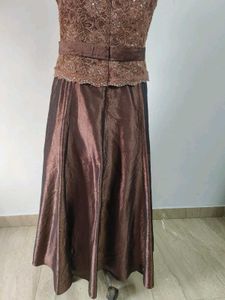 Elegant Brown Ethnic Gown