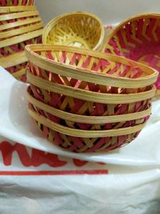 Pure Bamboo  Multicolor Basket