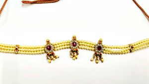 Pearl &amp; Gemstone Beaded Choker 10&#34;