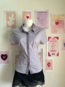 Lavender Striped Shirt