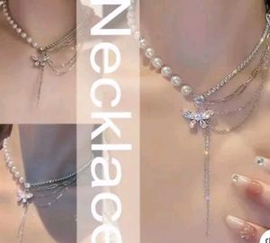 Butterfly Pearl Layered Necklace