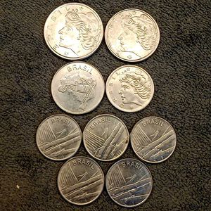 Brazil Coins Set (9 Pcs)