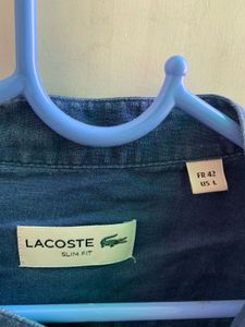 Lacoste Blue Band Collar Shirt