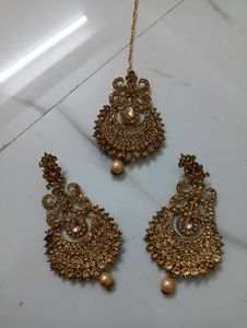 Earning And Mangtika+Tiara Set