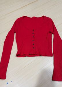 Red full sleeves Top